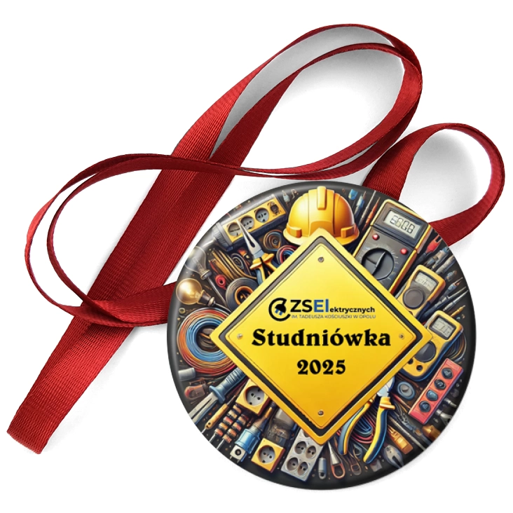 przypinka medal ZS Elektrycznych w Opolu Studniówka 2025