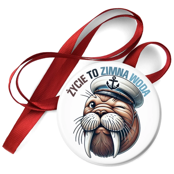 przypinka medal Życie to zimna woda