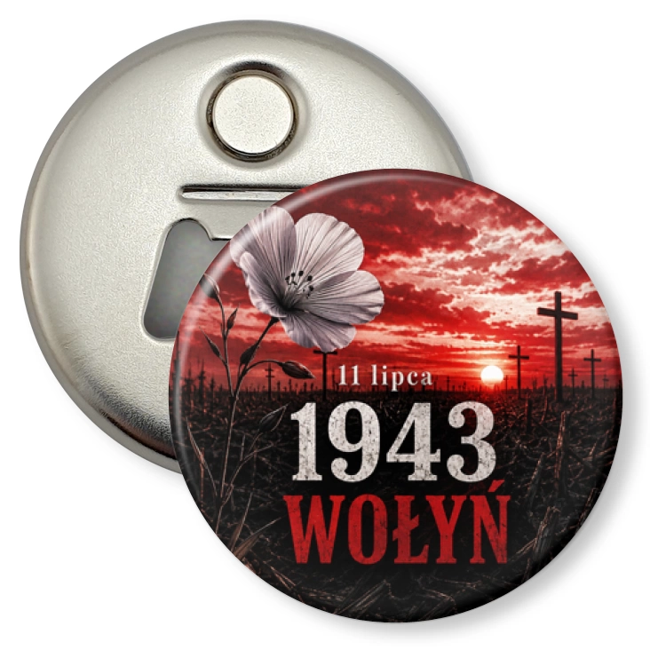przypinka otwieracz-magnes 11 lipca 1943 Wołyń