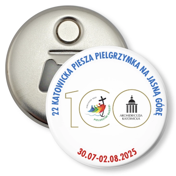przypinka otwieracz-magnes 22 Katowicka Piesza Pielgrzymka na Jasną Górę