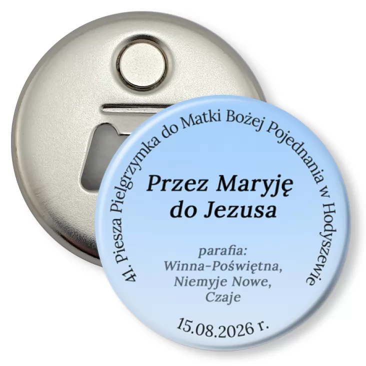 przypinka otwieracz-magnes 41 Piesza Pielgrzymka do Matki Bożej Pojednania