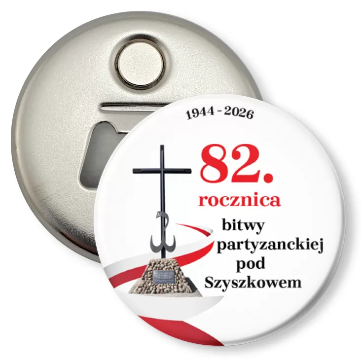 przypinka otwieracz-magnes 82. rocznica bitwy pod Szyszkowem