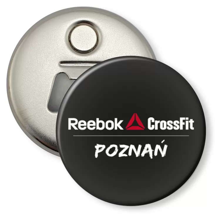 przypinka otwieracz-magnes Reebok Crossfit Poznań