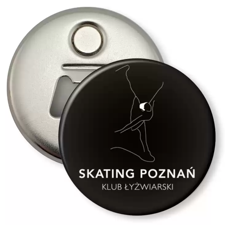 przypinka otwieracz-magnes Skating Poznań