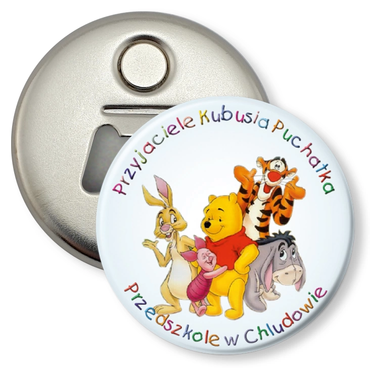 przypinka otwieracz-magnes Przedszkole w Chludowie