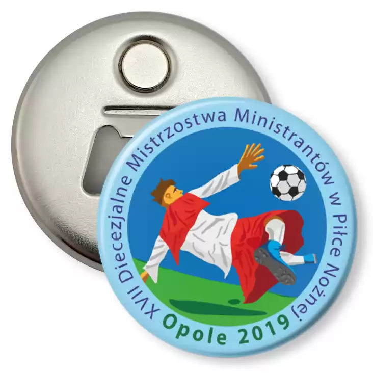 przypinka otwieracz-magnes XVII Diecezjalne Mistrzostwa Ministrantów