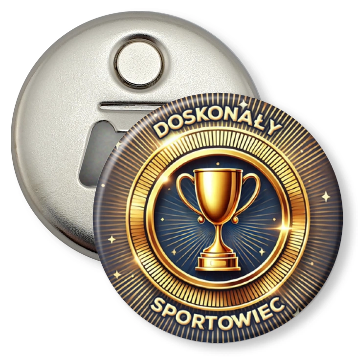 przypinka otwieracz-magnes Doskonały sportowiec