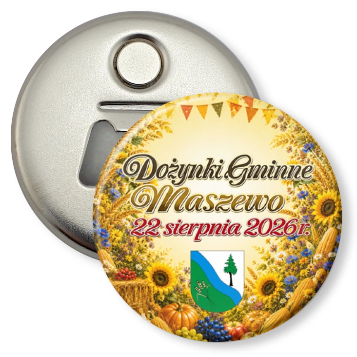 przypinka otwieracz-magnes Dożynki Gminne Maszewo 2026