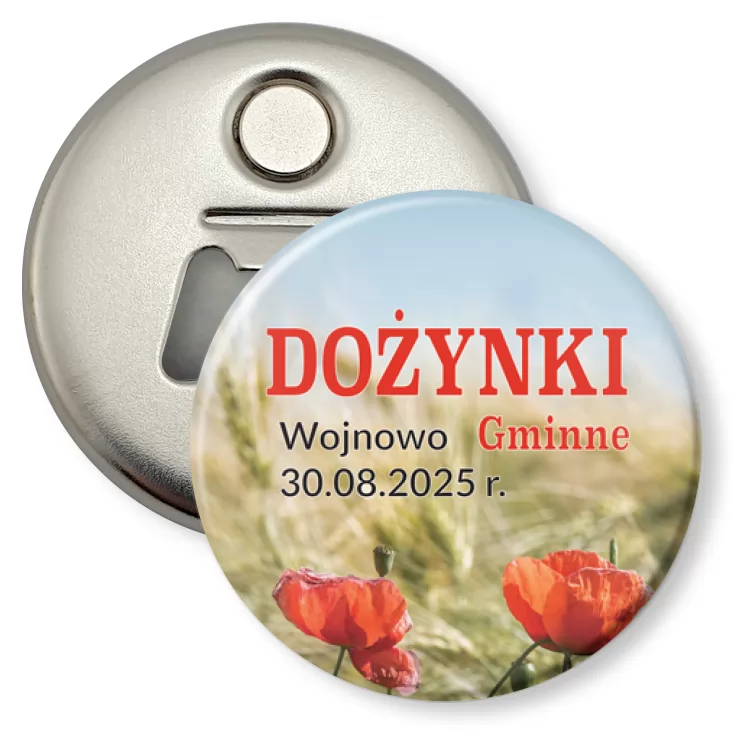 przypinka otwieracz-magnes Dożynki Gminne Wojnowo 2025