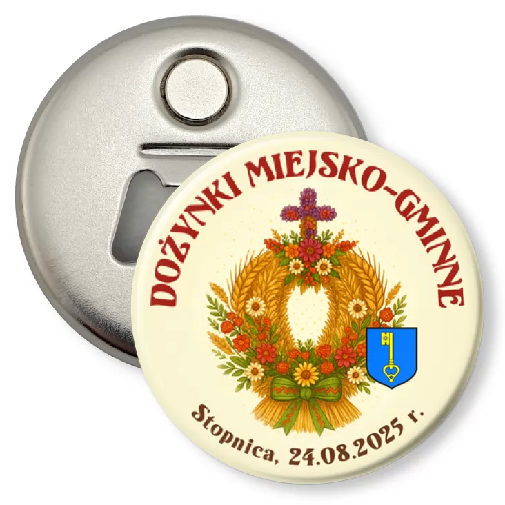 przypinka otwieracz-magnes Dożynki miejsko-gminne Stopnica 2025