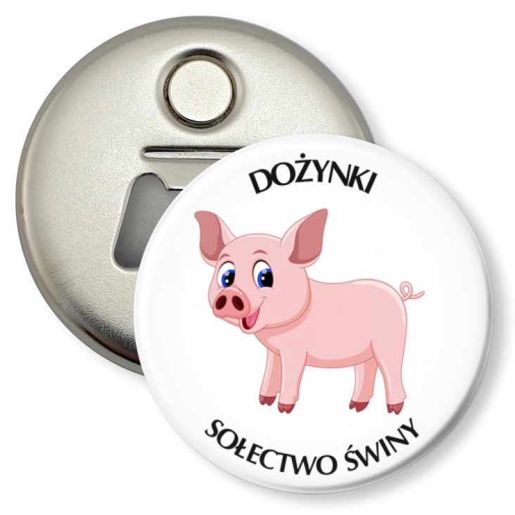 przypinka otwieracz-magnes Dożynki Sołectwo Świny