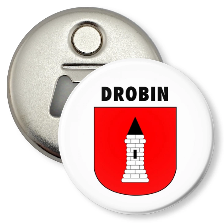 przypinka otwieracz-magnes Drobin