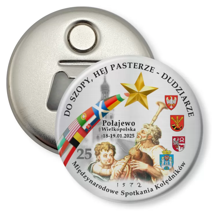 przypinka otwieracz-magnes Dudziarze 2025