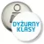 Przypinka otwieracz-magnes Dyżurny klasy niebieski napis