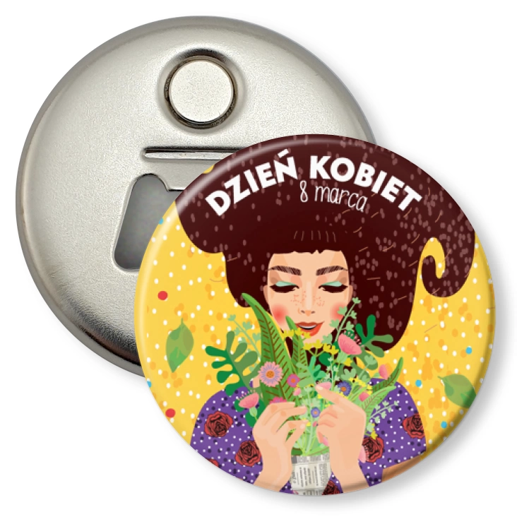 przypinka otwieracz-magnes Dzień Kobiet 8 marca