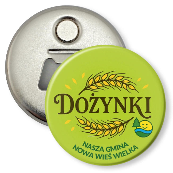 przypinka otwieracz-magnes Gmina Nowa Wieś Wielka Dożynki