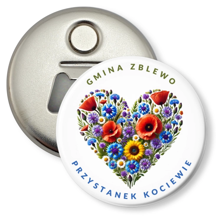przypinka otwieracz-magnes Gmina Zblewo Przystanek Kociewie
