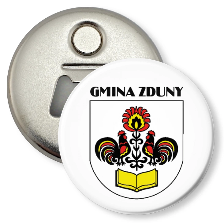 przypinka otwieracz-magnes Gmina Zduny