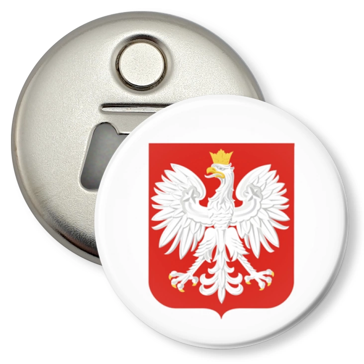 przypinka otwieracz-magnes Godło Polski Orzeł w koronie