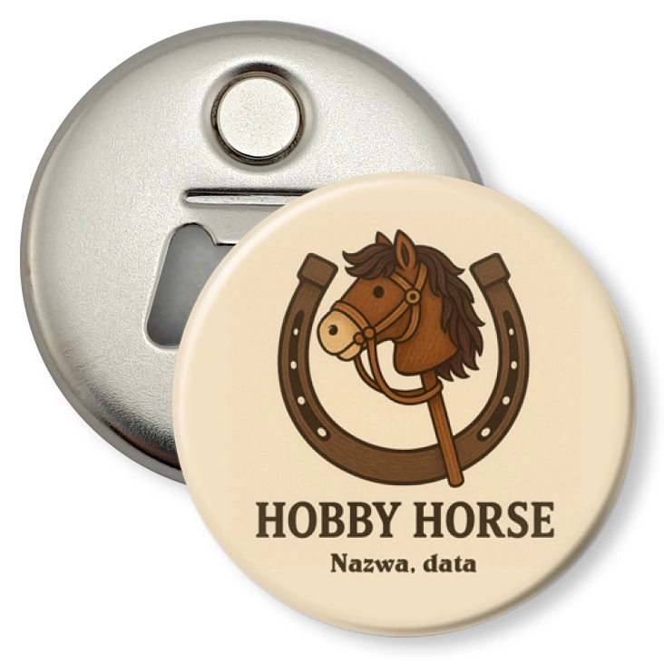 przypinka otwieracz-magnes Hobby horse