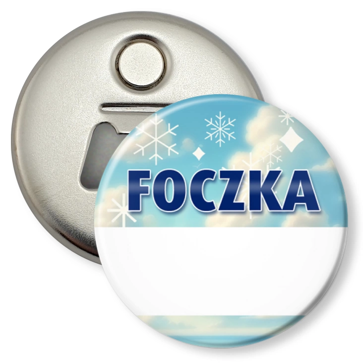 przypinka otwieracz-magnes Idenftyfikator foczka