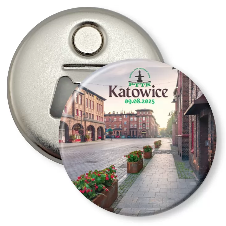 przypinka otwieracz-magnes Katowice 2025 PTTK Nysa