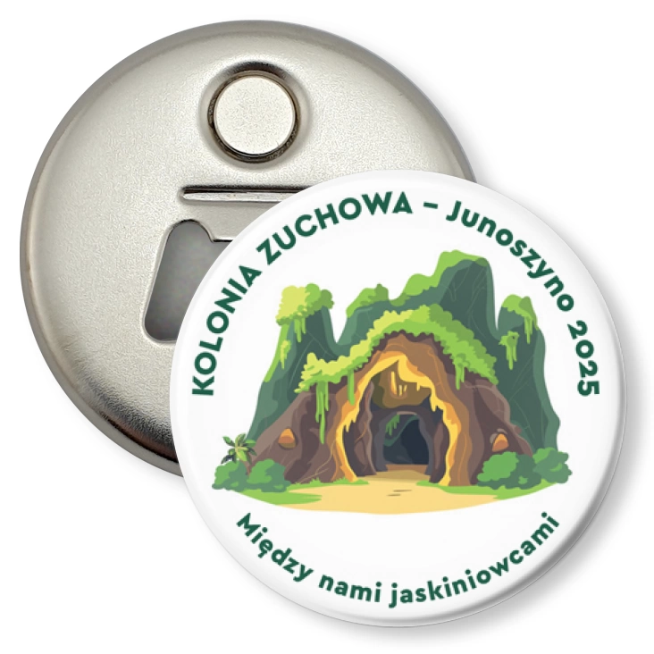 przypinka otwieracz-magnes Kolonia Zuchowa Junoszyno 2025