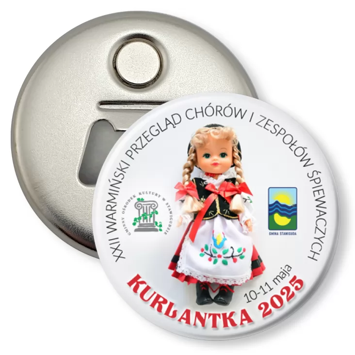 przypinka otwieracz-magnes Kurlantka 2025