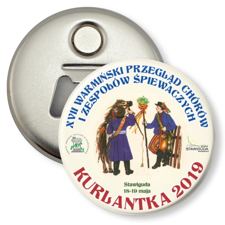 przypinka otwieracz-magnes Kurlantka 2019