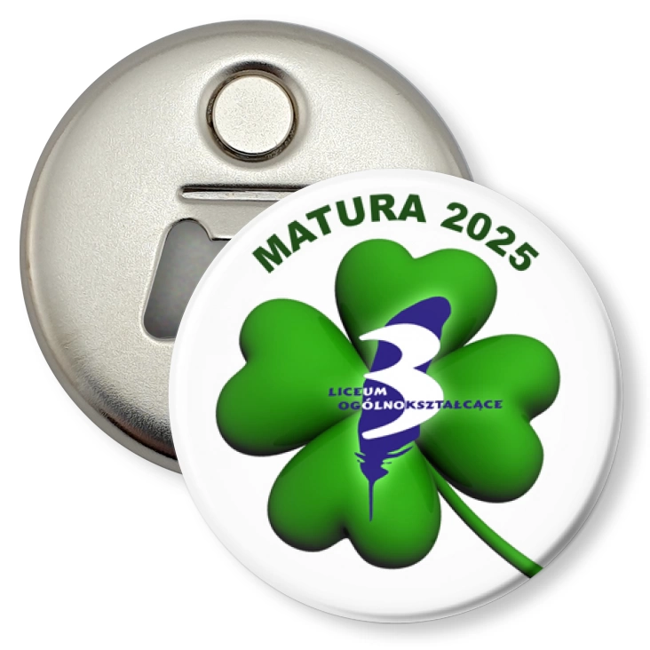 przypinka otwieracz-magnes LO nr 3 Matura 2025