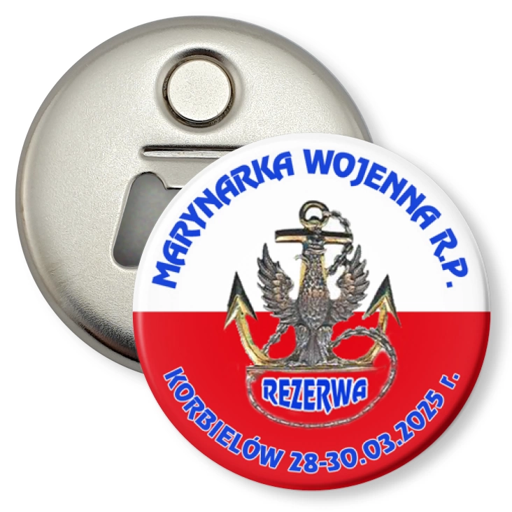 przypinka otwieracz-magnes Marynarka Wojenna RP Korbielów 2025