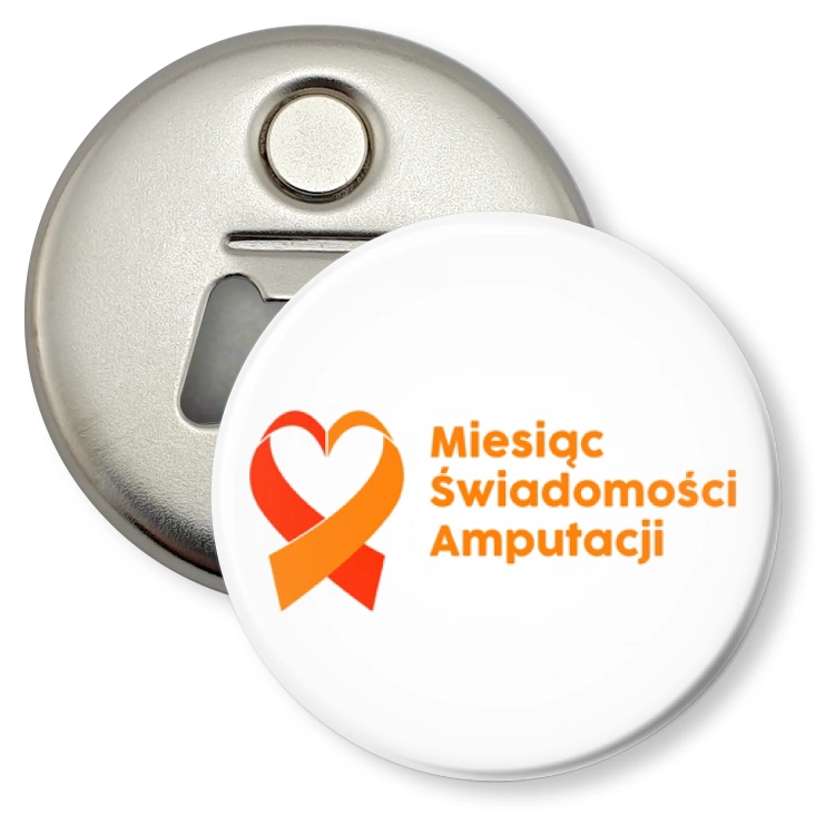 przypinka otwieracz-magnes Miesiąc Świadomości Amputacji