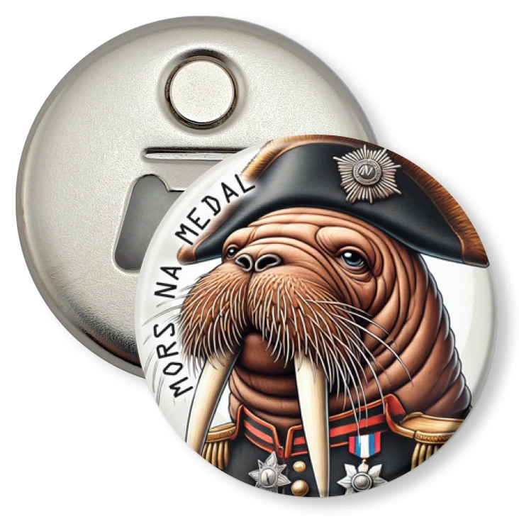 przypinka otwieracz-magnes Mors z medalami