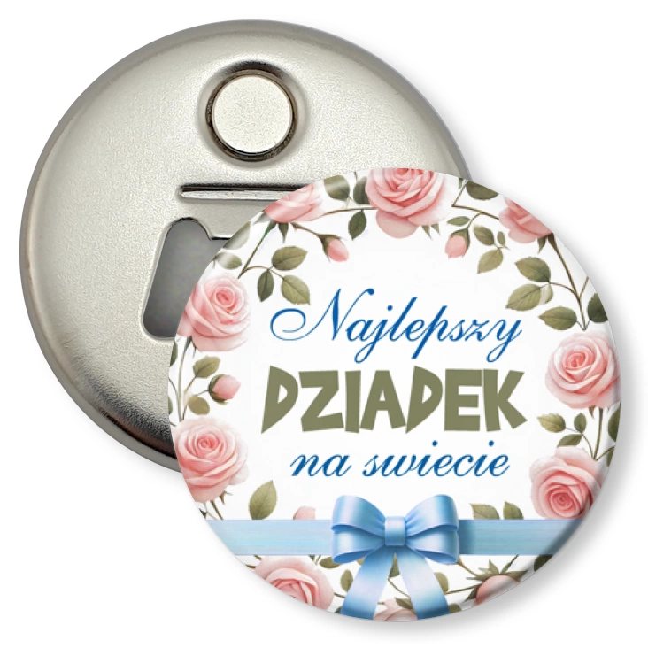 przypinka otwieracz-magnes Najlepszy dziadek