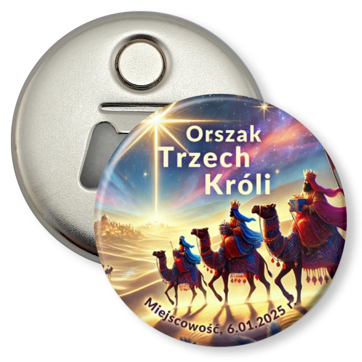 przypinka otwieracz-magnes Orszak Trzech Króli