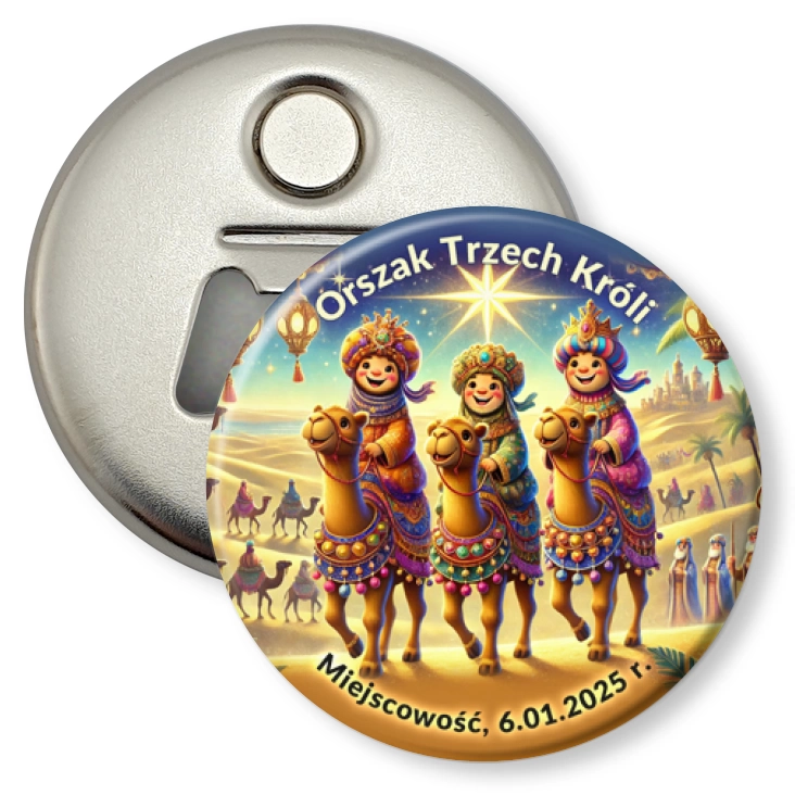 przypinka otwieracz-magnes Orszak Trzech Króli Jasełka