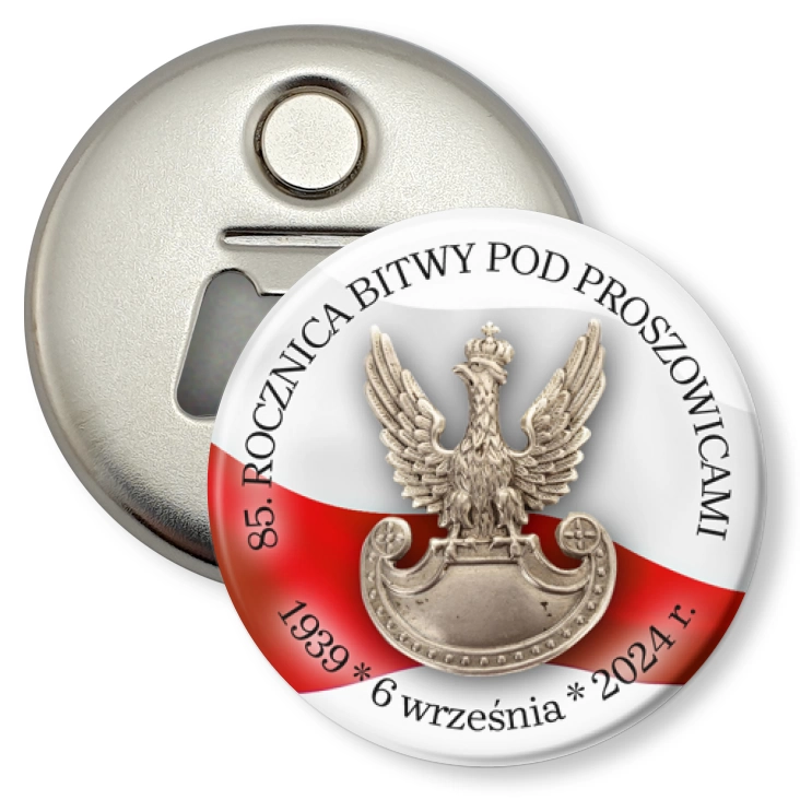 przypinka otwieracz-magnes 85. Rocznica Bitwy pod Proszowicami