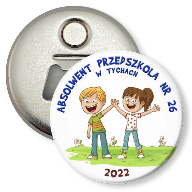 przypinka otwieracz-magnes Absolwent Przedszkola nr 26 Tychy
