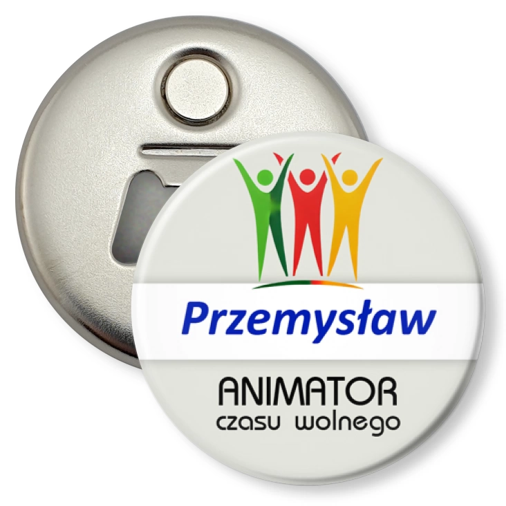 przypinka otwieracz-magnes Animator czasu wolnego