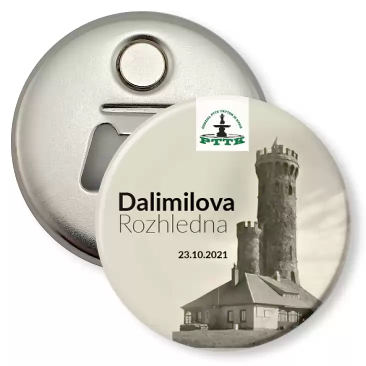 przypinka otwieracz-magnes Dalimilova Rozhledna PTTK Nysa