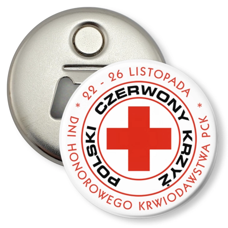 przypinka otwieracz-magnes Dni Honorowego Krwiodawstwa