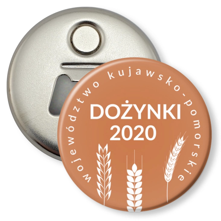 przypinka otwieracz-magnes Dożynki 2020