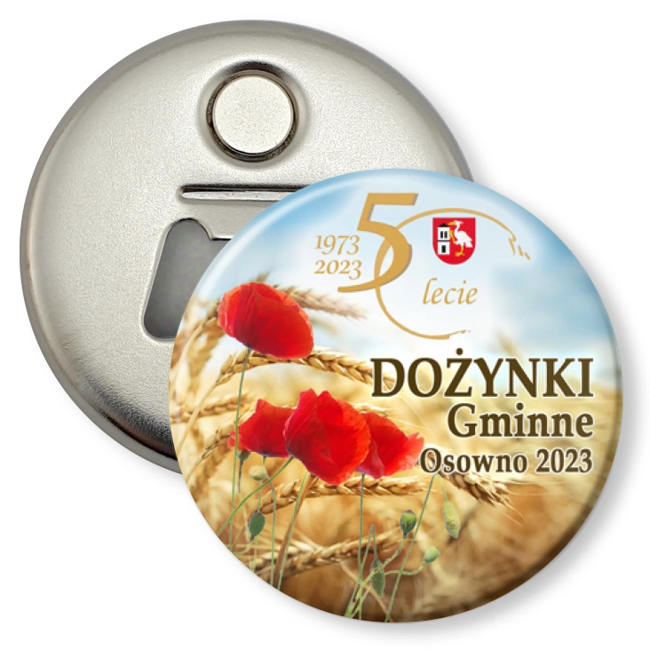 przypinka otwieracz-magnes Dożynki Gminne Borki