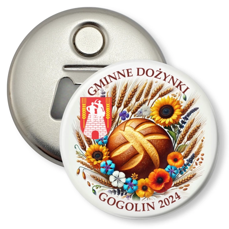 przypinka otwieracz-magnes Dożynki Gminne Gogolin 2024