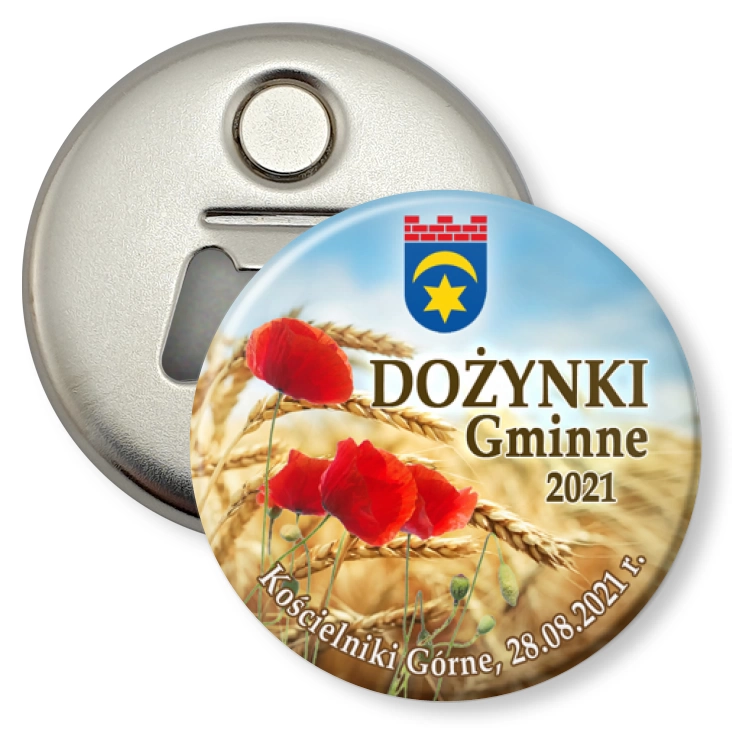 przypinka otwieracz-magnes Dożynki Gminne - Kościelniki Górne