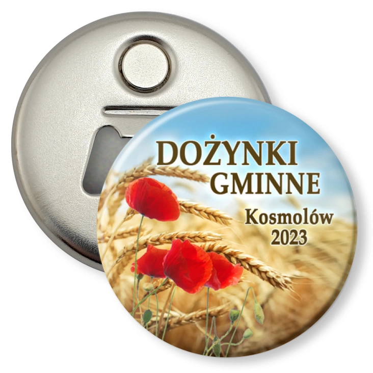 przypinka otwieracz-magnes Dożynki Gminne Kosmolów 2023