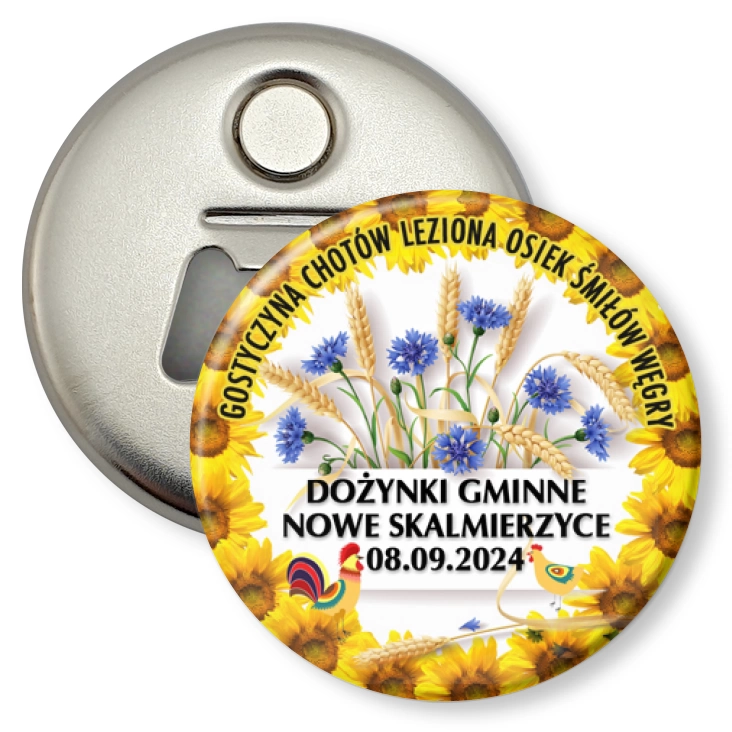 przypinka otwieracz-magnes Dożynki Gminne Nowe Skalmierzyce
