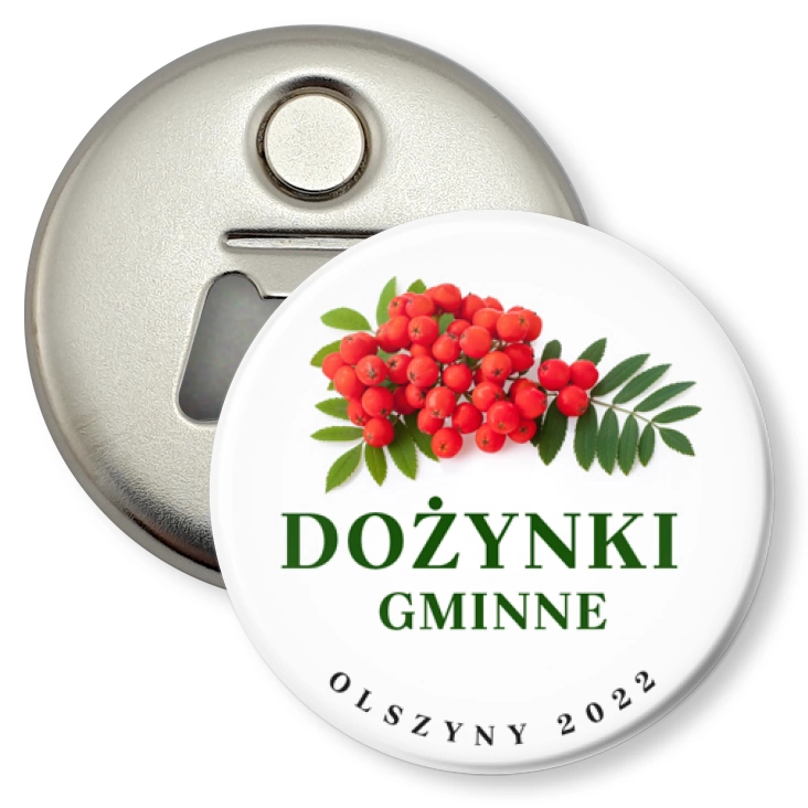 przypinka otwieracz-magnes Dożynki Gminne Olszyny 2022