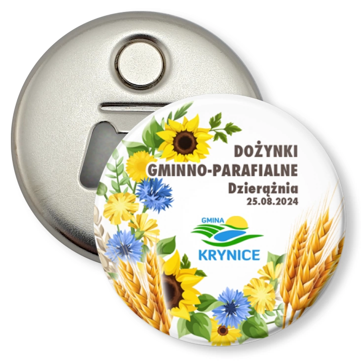 przypinka otwieracz-magnes Dożynki Gminno-Parafialne Dzierążnia