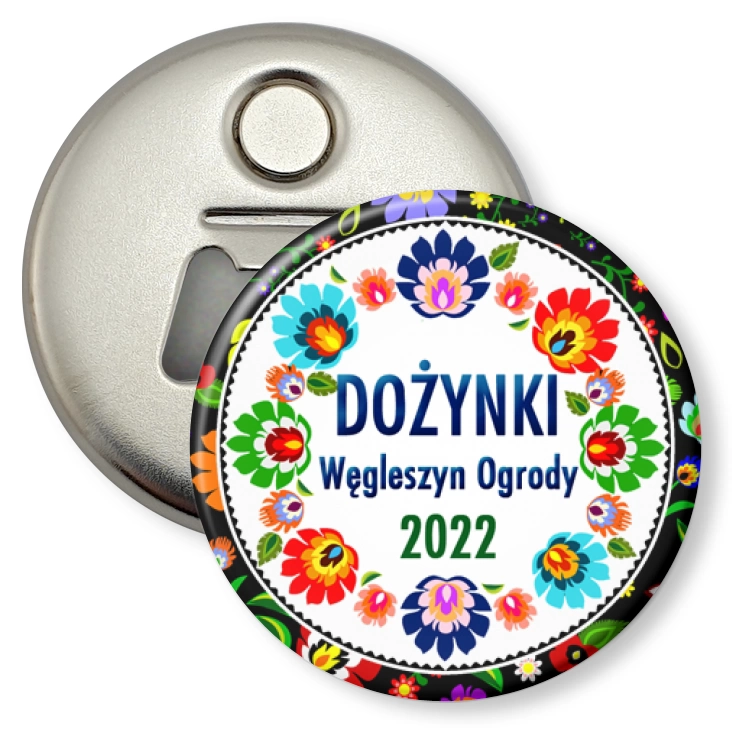 przypinka otwieracz-magnes Dożynki wiejsko-gminne Węgleszyn Ogrody